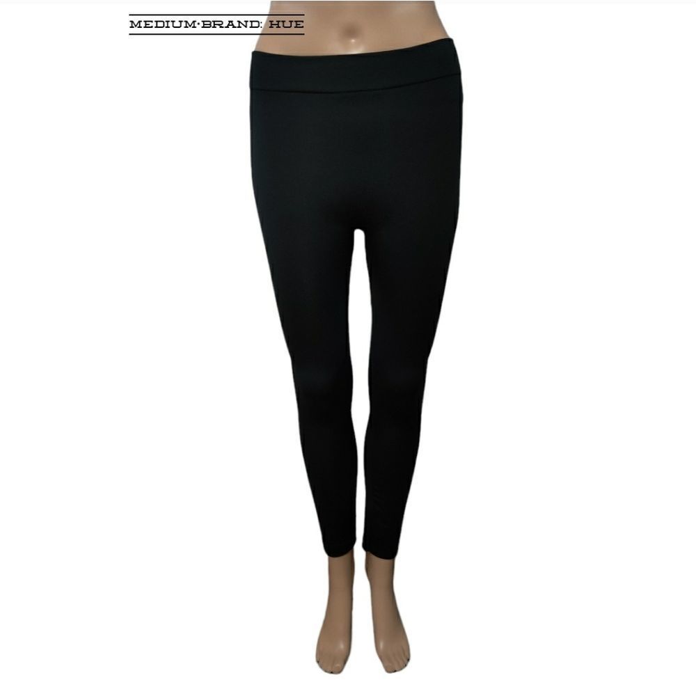 Hue black mid rise ankle cropped leggings size medium 2/$25